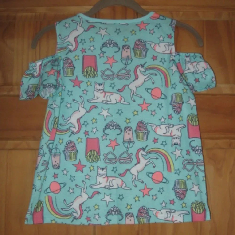 5/$20 Girls Carter's Cold Shoulder Pajama Top